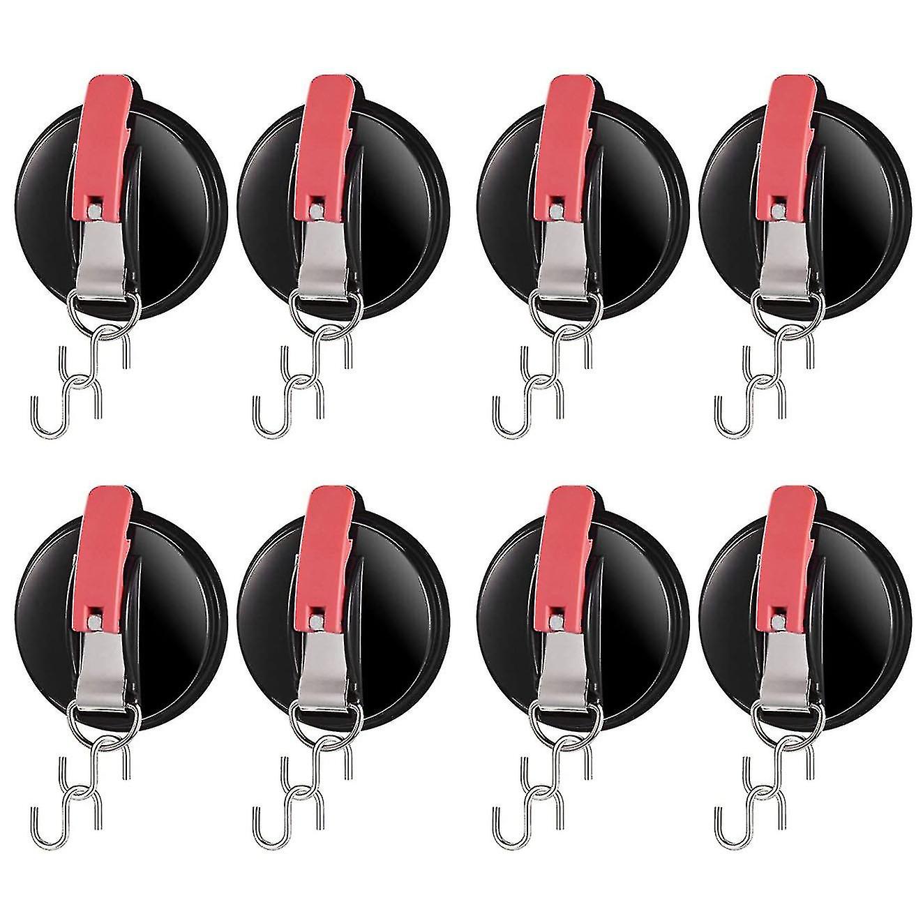 Set Of 4 Suction Cup Hooks-with 8 S-hooks-for Home,workshop