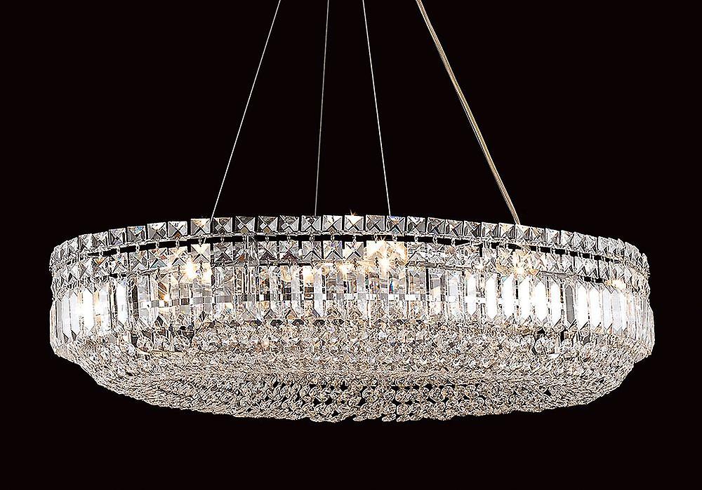 Olovo Crystal Oval Ceiling Chrome