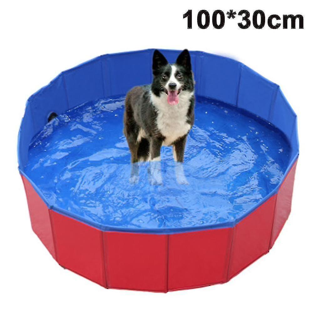 Dog Pet Folding Bath Swimming Paddling Pool Washing Multi Purpose Puppy Bathtub