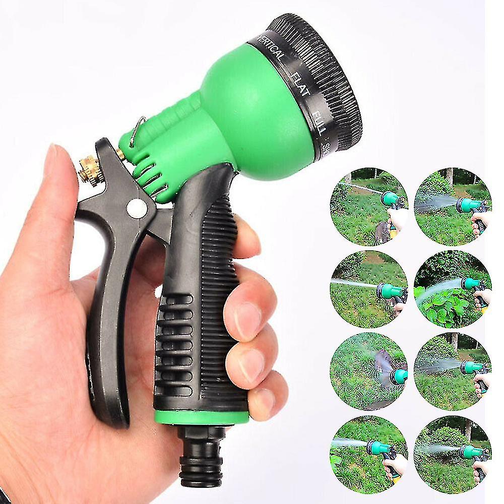 Garden 8 Function Spray Nozzle Water Hose Gun Multi Pattern Adjustable Mist