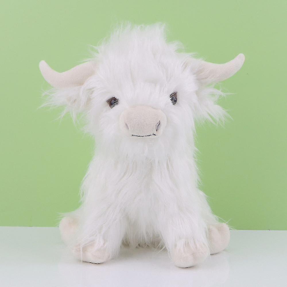Highland Cow Plush Toy, 27cm/11'', Cute Highland Cattle Soft Stuffed Doll, Cow Plush Pillow For Kids And Fans