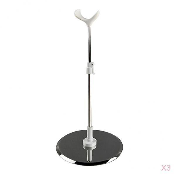 3x Doll Adjustable 25-38cm Display Stand Support Holder for 1/3 1/4 BJD Base