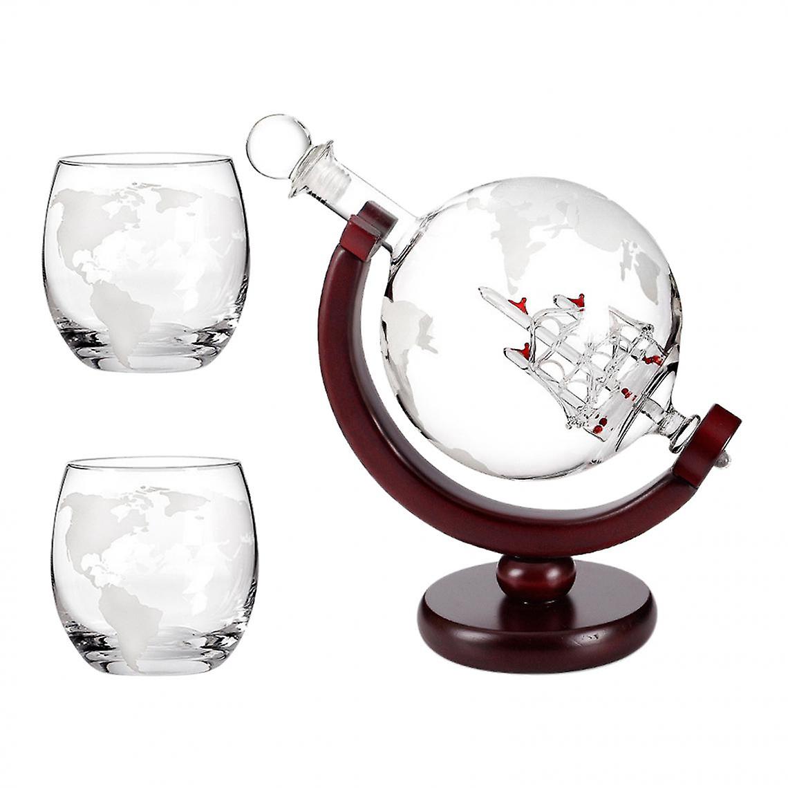 850ml Globe Decanter Whiskey Decanter Set For Liquor Only 1 Glass