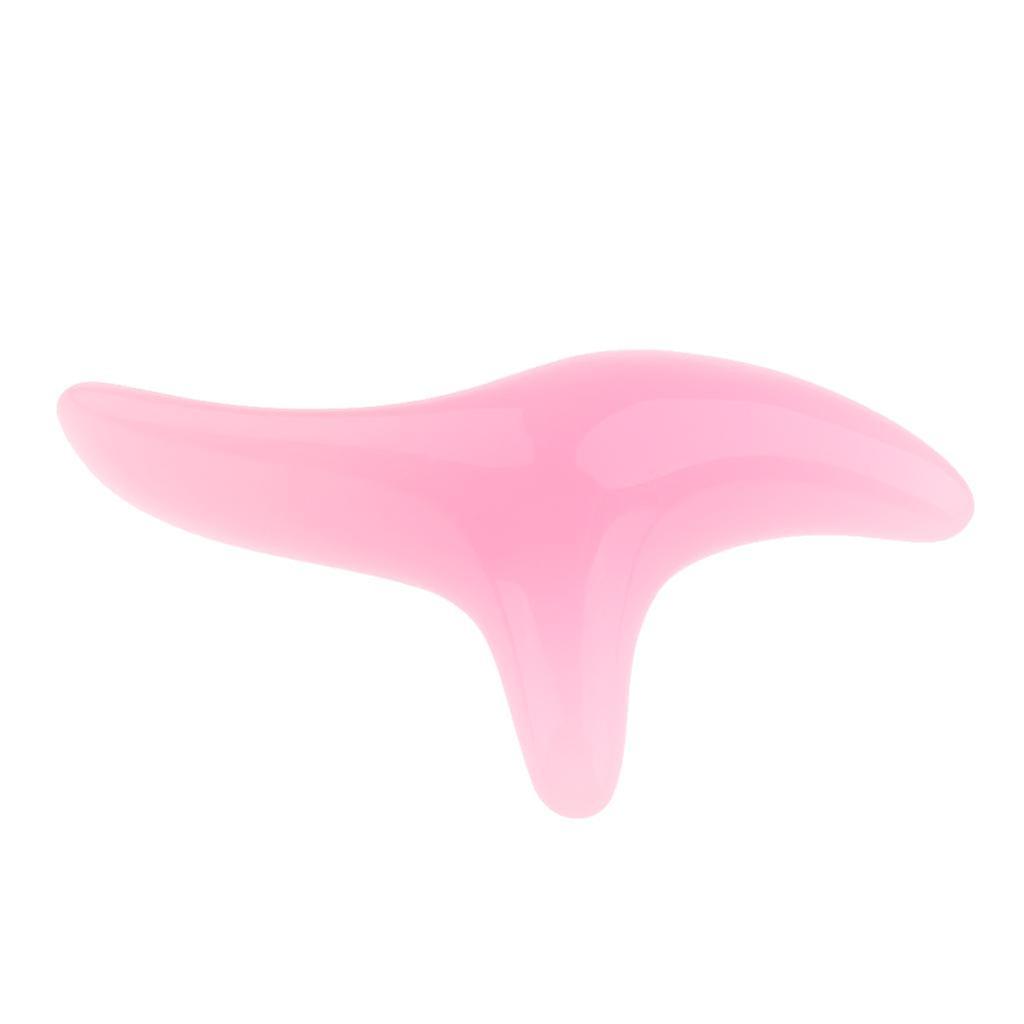 Triangle Shaped Handheld Scraping Acupuncture Foot Massage Stick Tool Pink