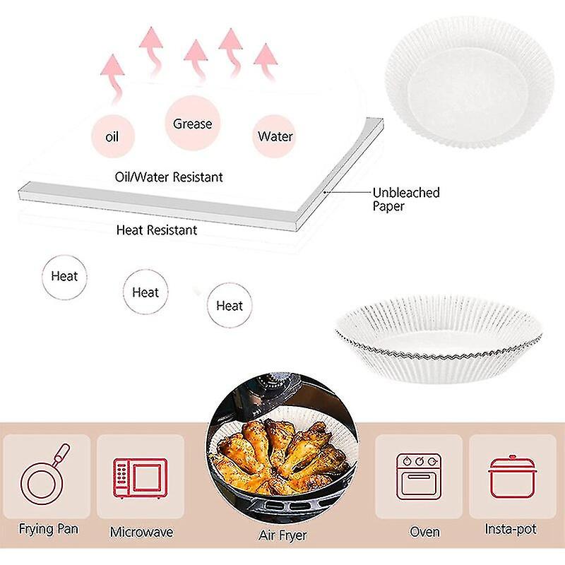 60pcs Air Fryer Parchment Paper Liners Nonstick Disposable Air Fryer