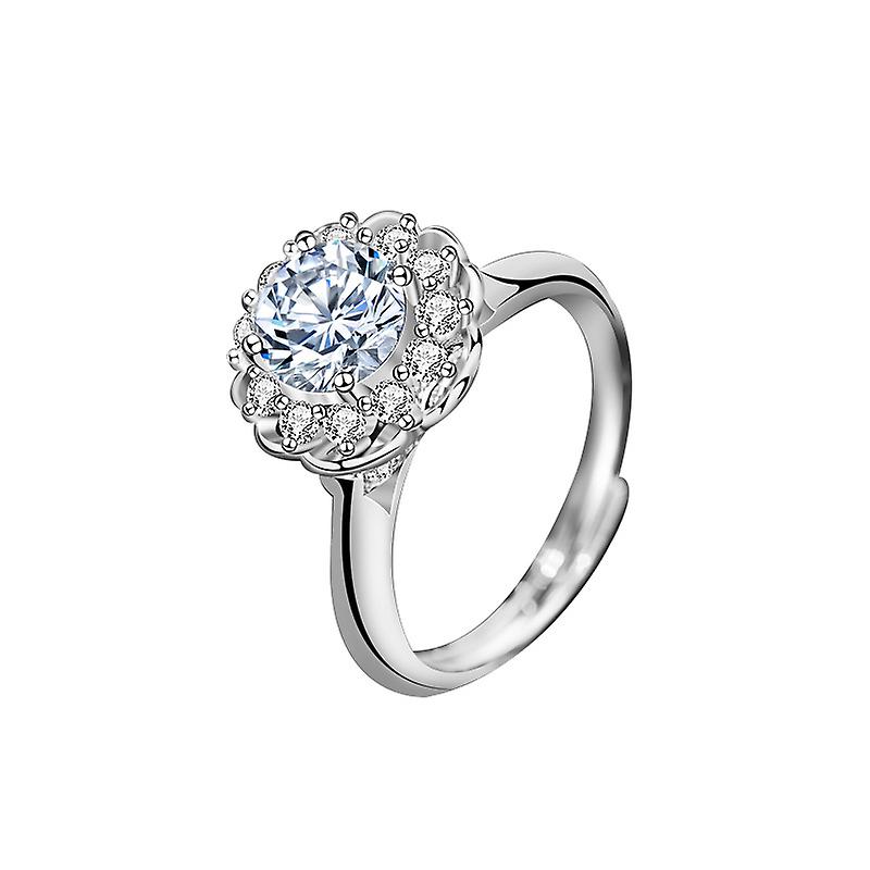 925スターリングシルバーモアッサナイトリング