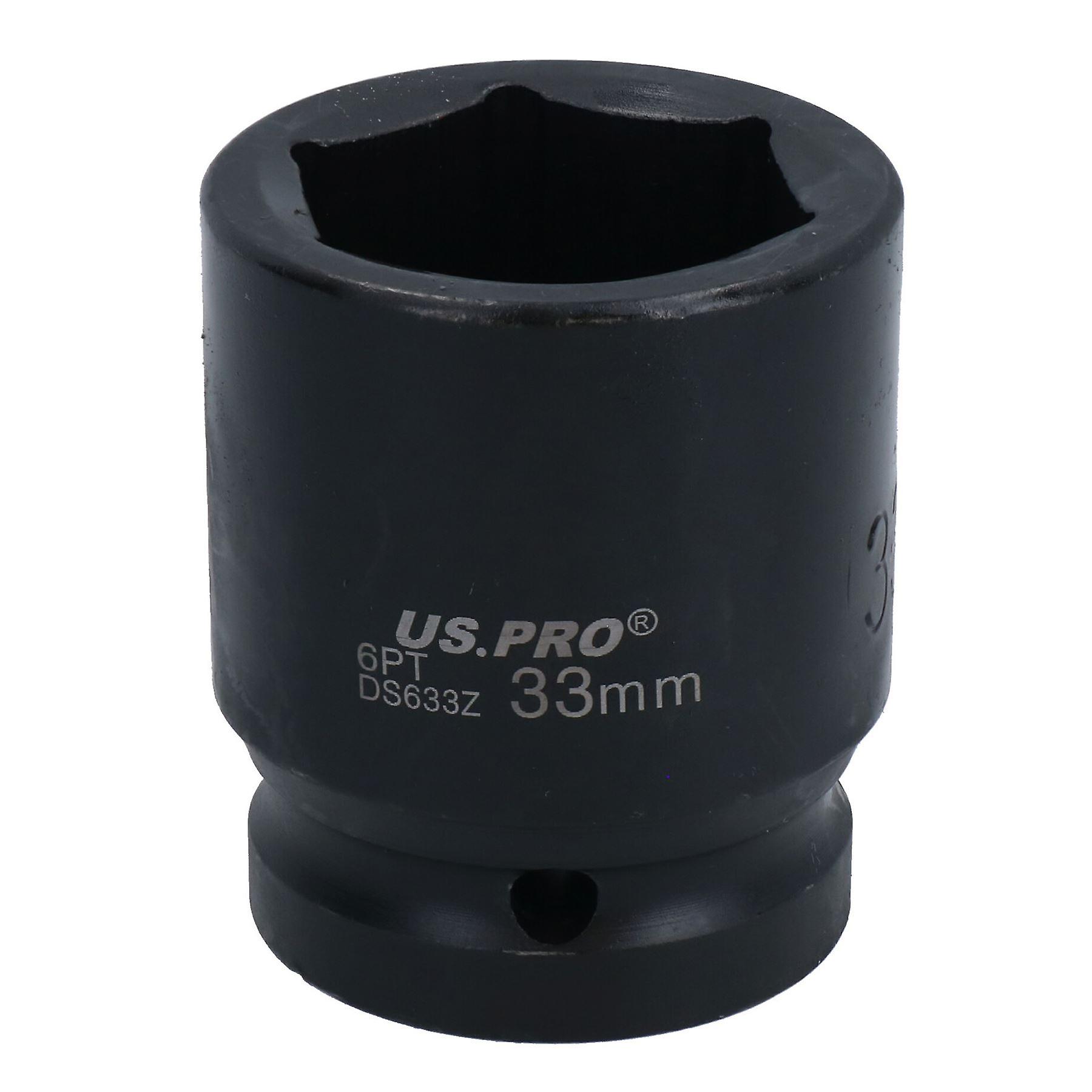 3/4" Drive 33mm Shallow Metric MM Impact Impacted Socket 6 Sided Single Hex