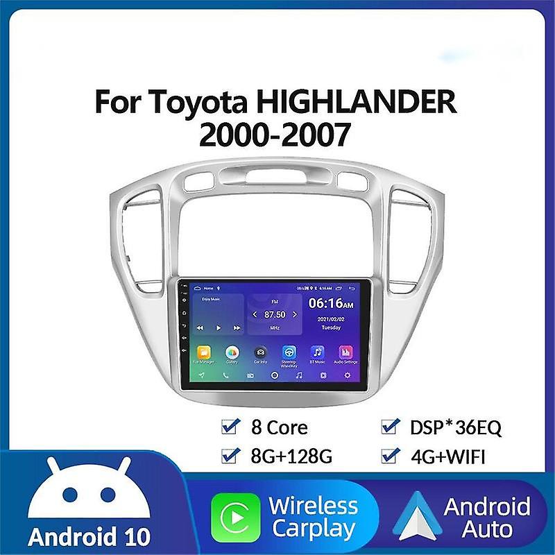 2din Android Car Radio For Toyota Highlander 2000-2007 Multimedia Player GPS Navi Carplay Autoradio