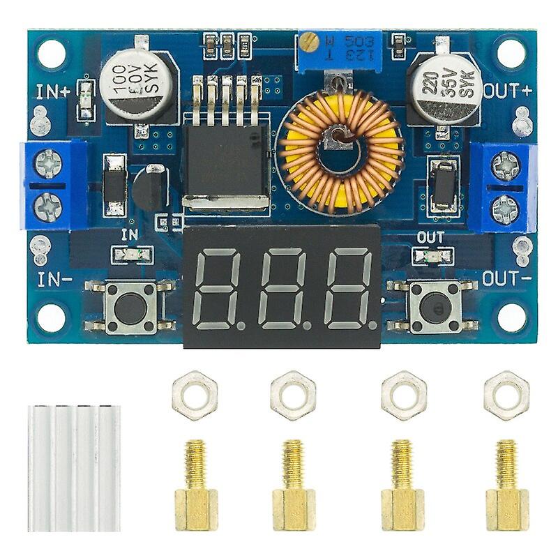 Xl4015 High Power 5a 75w Dc-dc Adjustable Step-down Charger Module Step Down Buck Converter Led Driver With Red Voltmeter