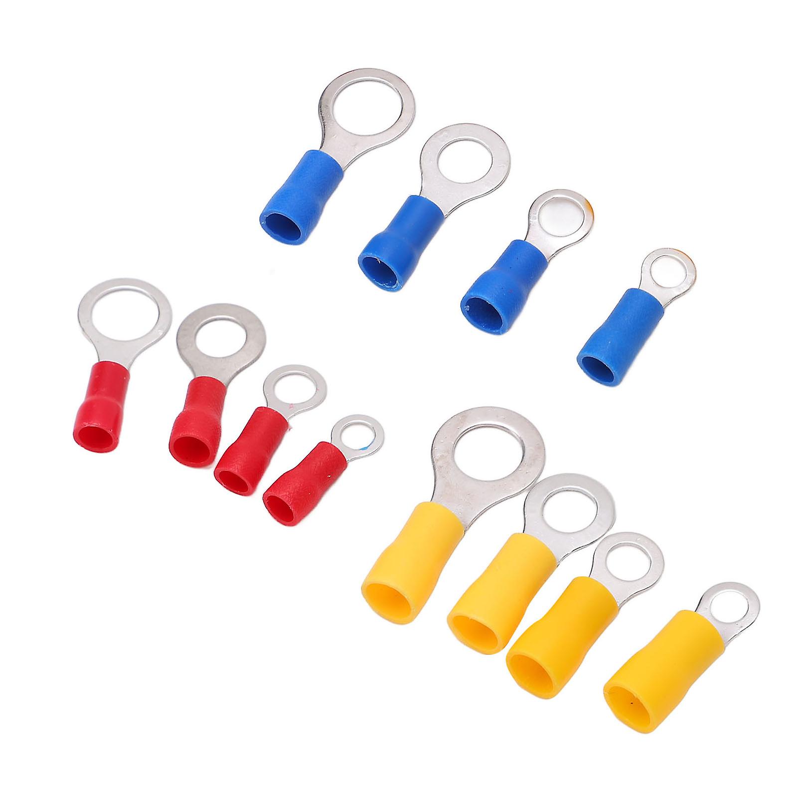 240PCS Mixed Ring Terminal Kit Quick Disconnect Insulated Wire Terminals Lug Set for Electrical Industry 