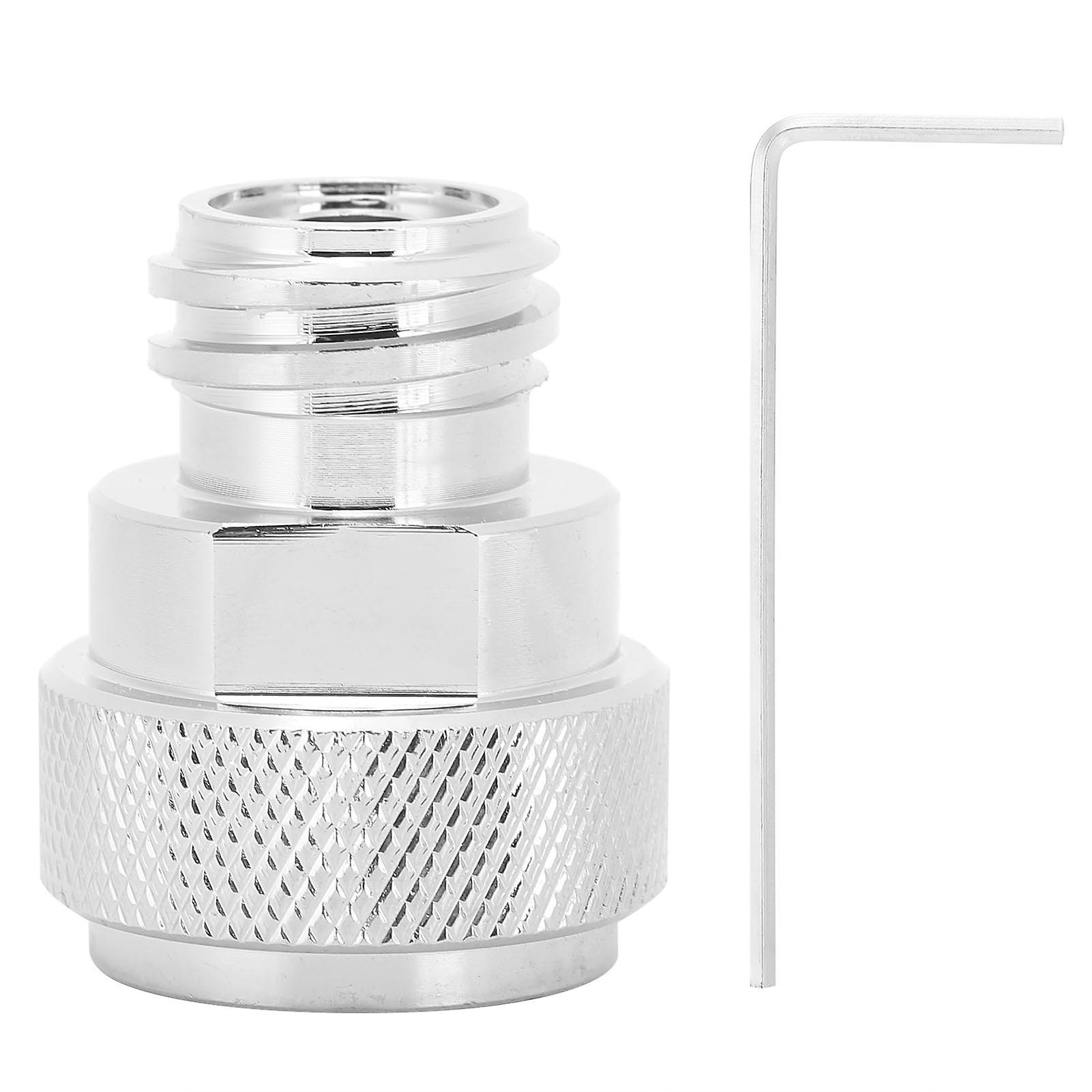 Soda Adapter with Wrench Copper Electroplating Brass CO2 Cylinder Conversion Connector Silver