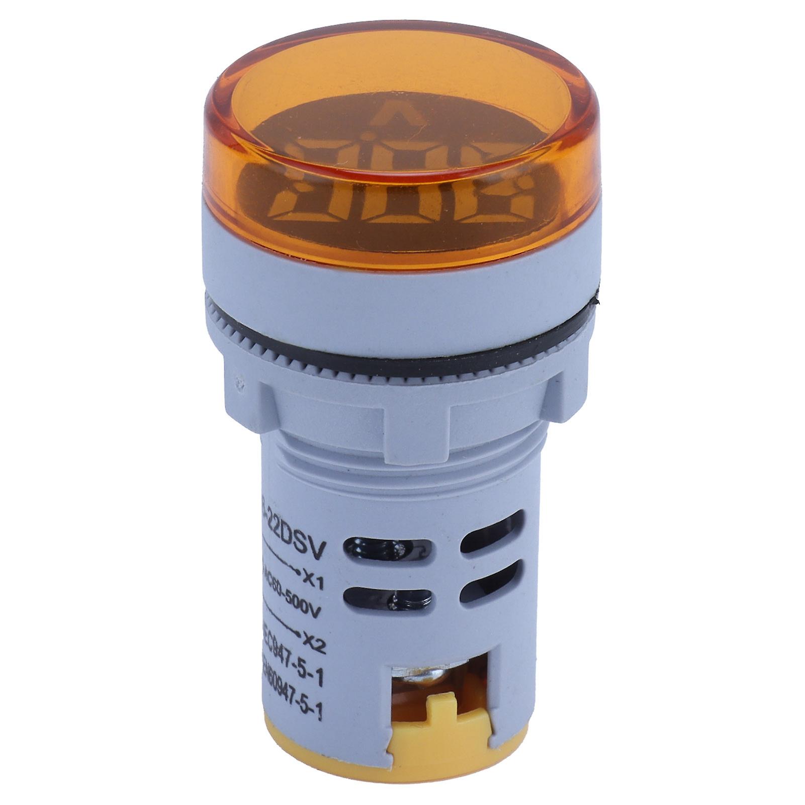 AD16‑22FSV Round Shape Digital Voltage Signal Indicator Voltage Meter Indicator 60~500V AC