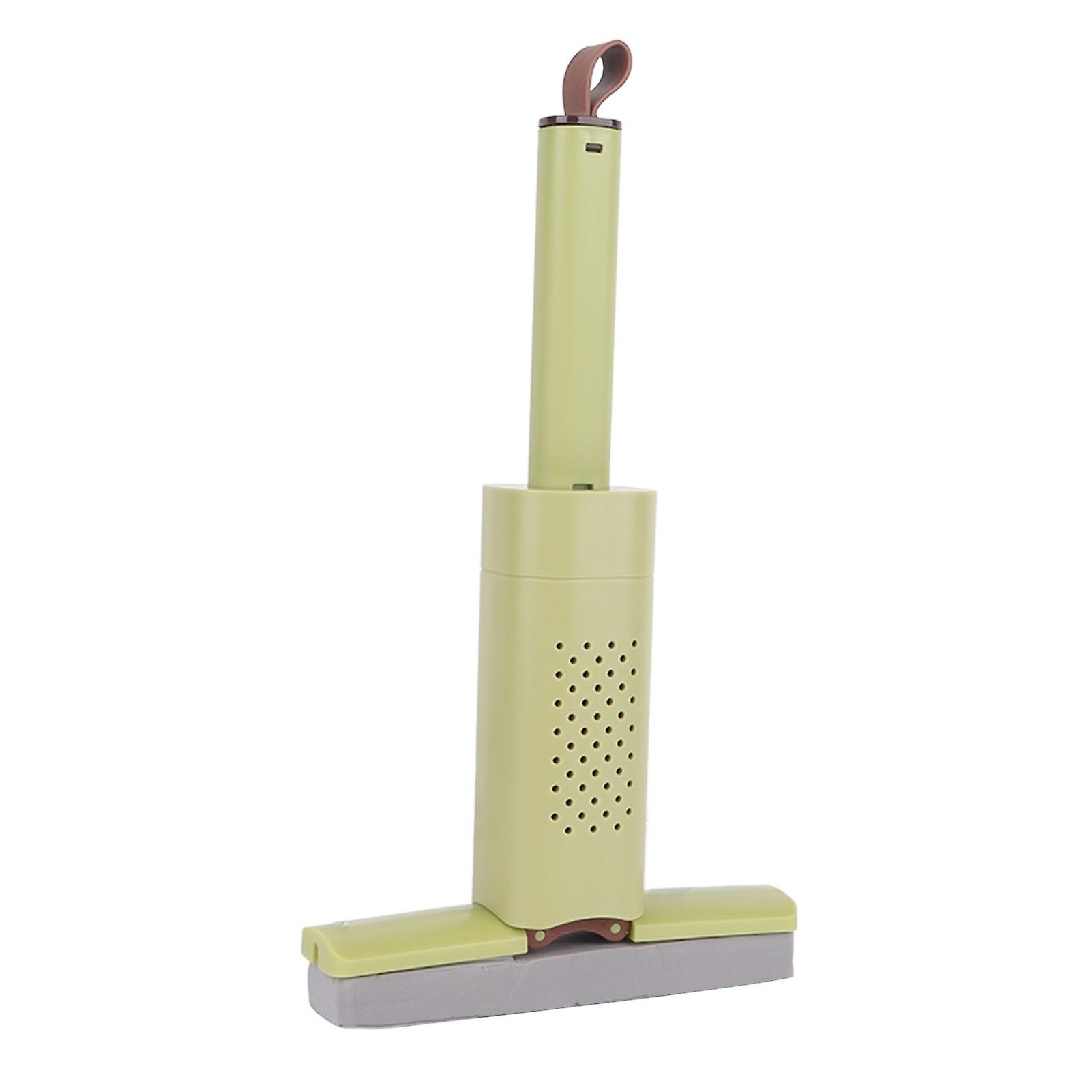 Portable Mini Mop Green Strong Absorbent Hand Wash Free Wet Dry Use Self Squeeze Mini Mop for Kitchen Bathroom Car