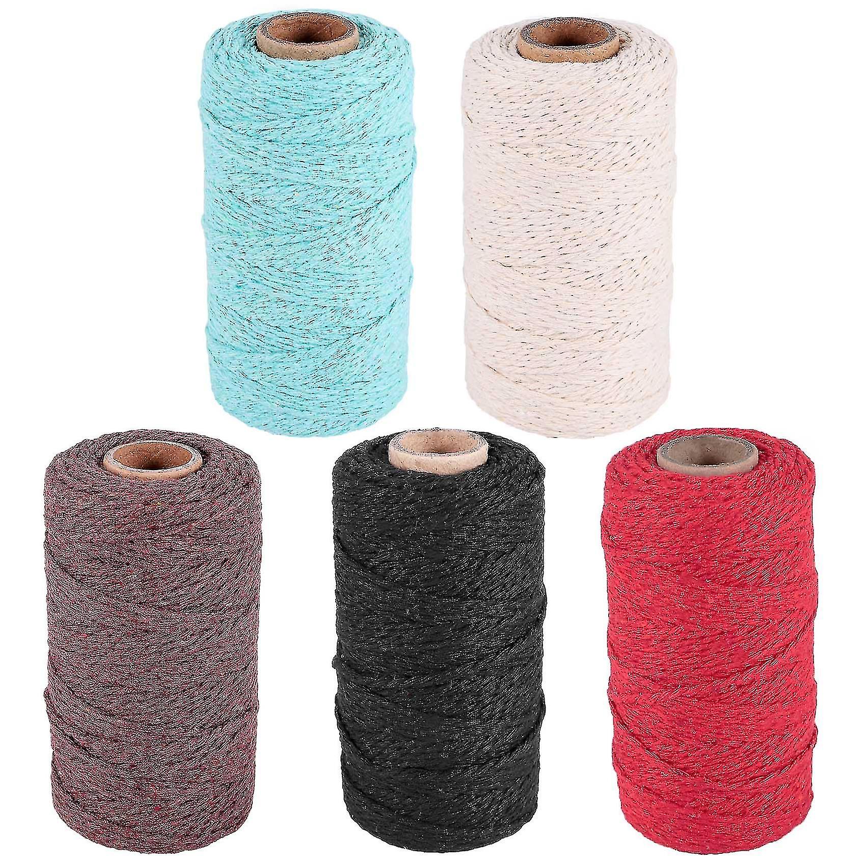 5pcs Macrame Cord Macrame Cord DIY Craft Cord Spool Twine Rustic String Rope 2 mm X10