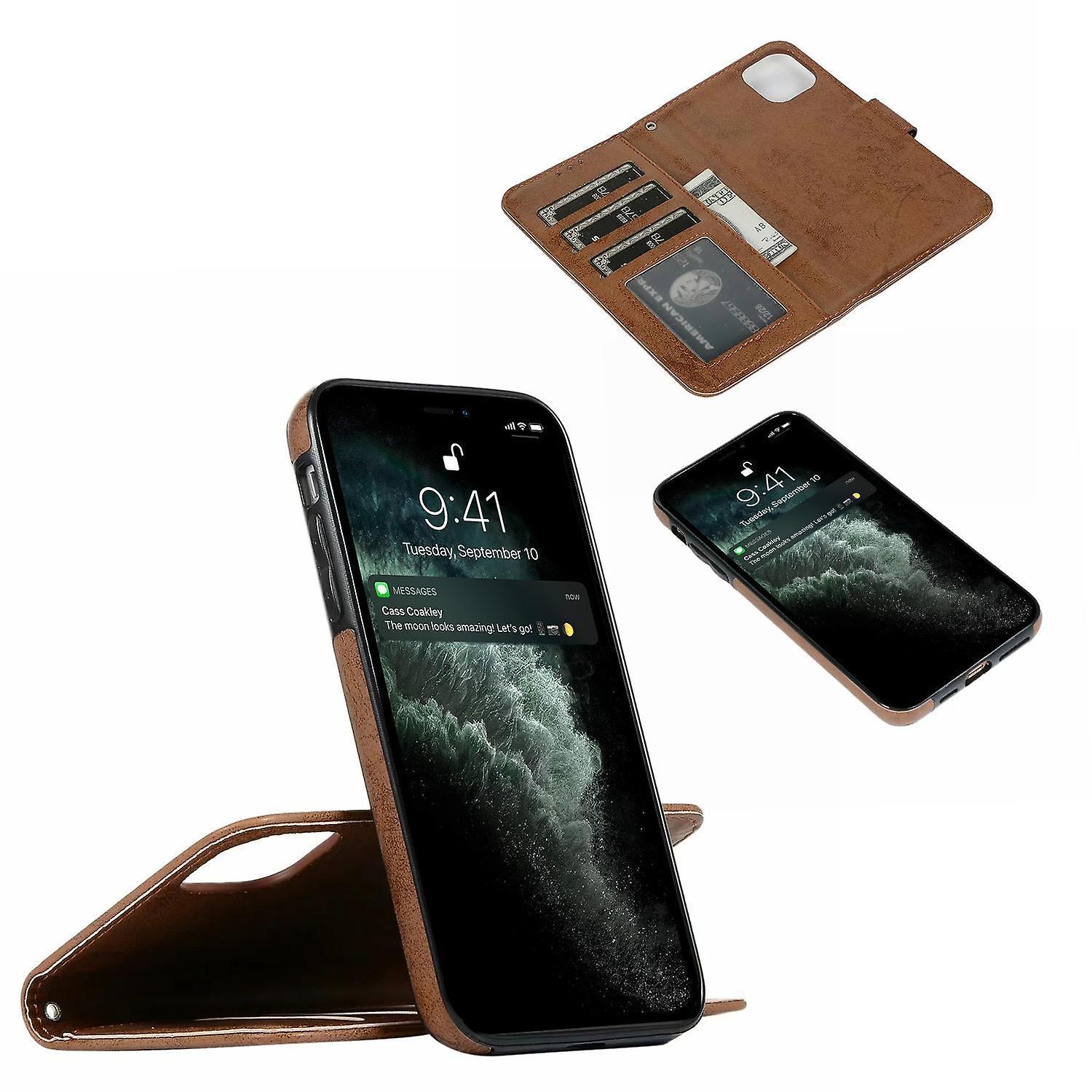 Suede magnetic case for iPhone 11 Pro with magnetic lock.