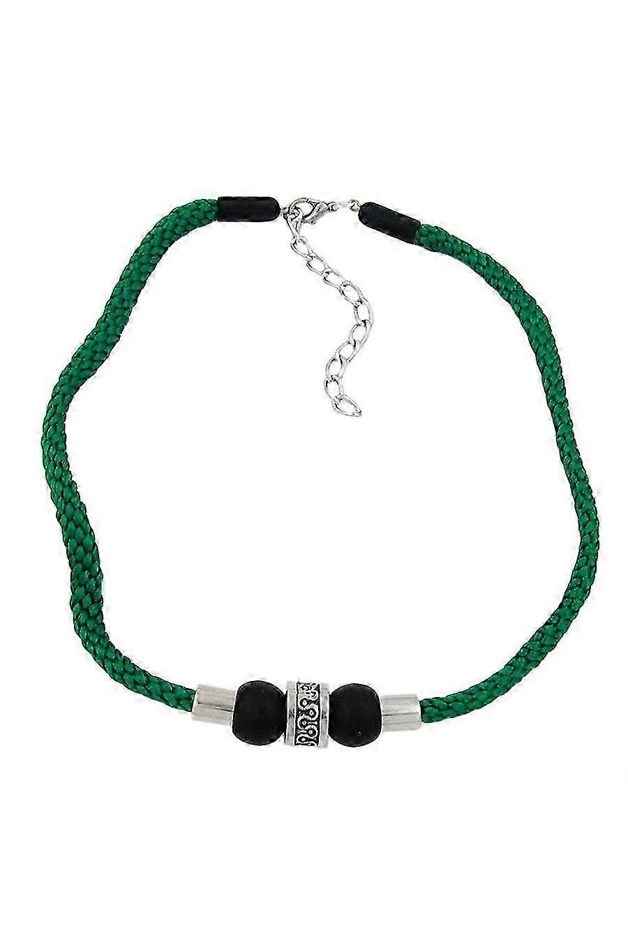 Necklace Green Cord Matte Polished - Gl05282