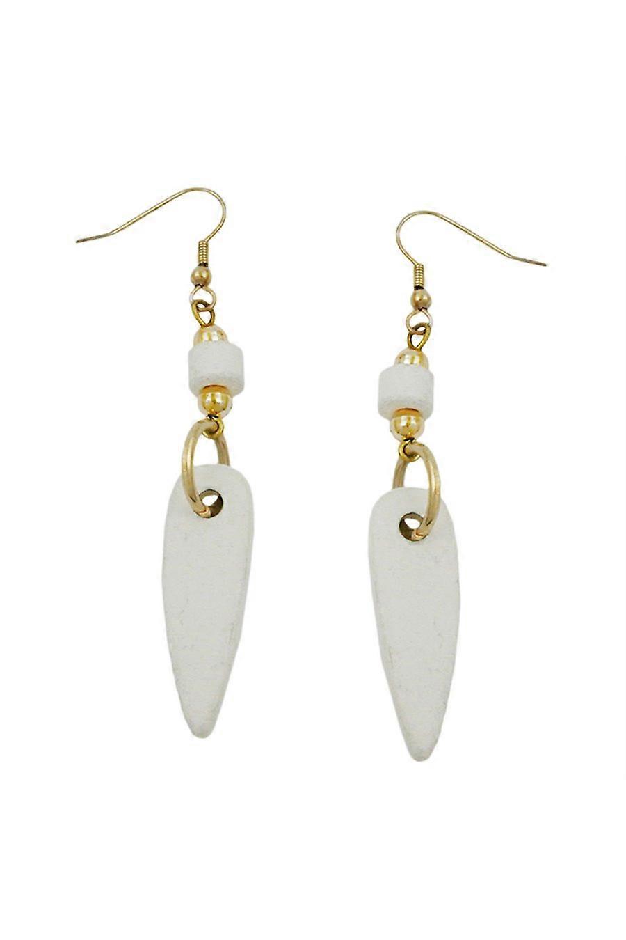 Drop Earrings Ceramic White-gold - Gl02795