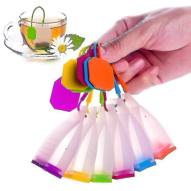 6 Pcs Silicone Tea Strainers Tea Bag Shape Loose Leaf Mesh Tea Infusers For Home Ofiice Kitchen