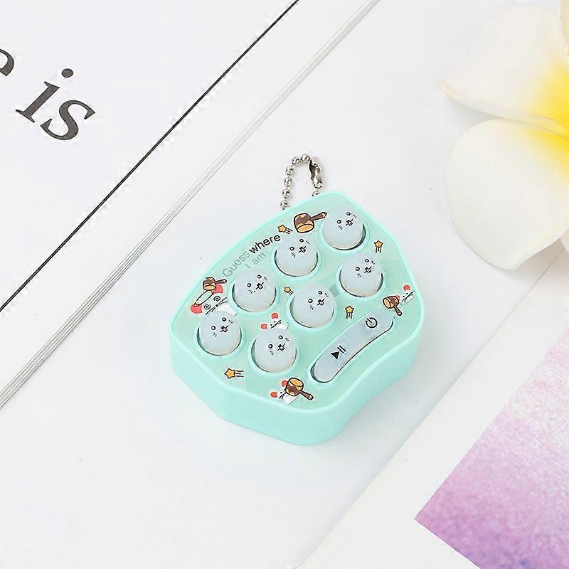 Hamster Button Toy Keyring Mini Hamster Memory Game Toy Electronic Hamster Button Game Machine Cyan 