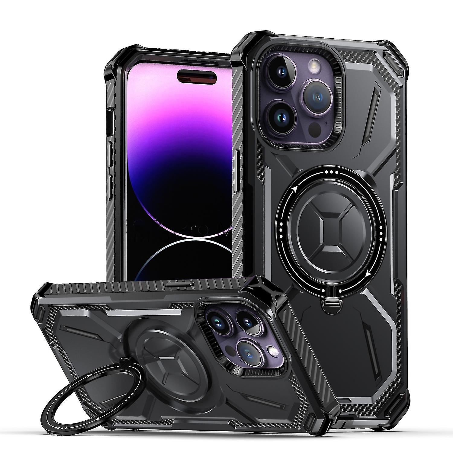 Armor Holder Phone Case For Iphone 13 Pro Max Black