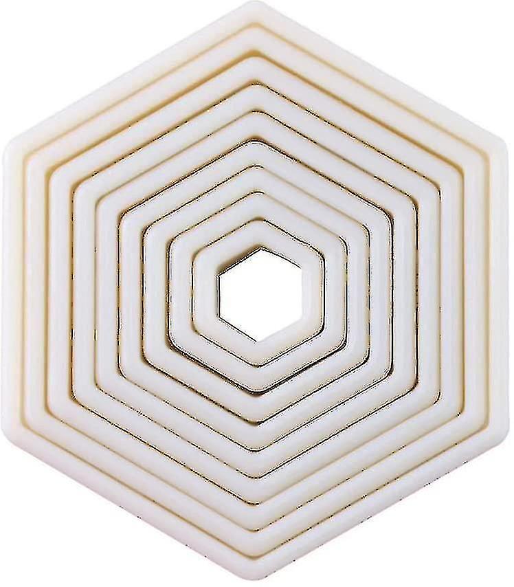9-piece Hexagon Nylon Cookie Cutter Set (hexagon) - -