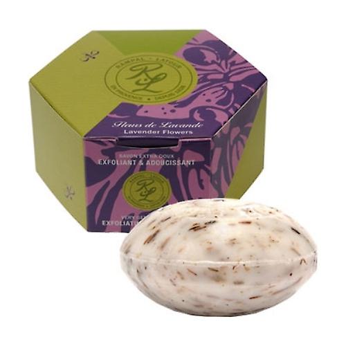 Lavender flowers, round soap in individual box 150 g