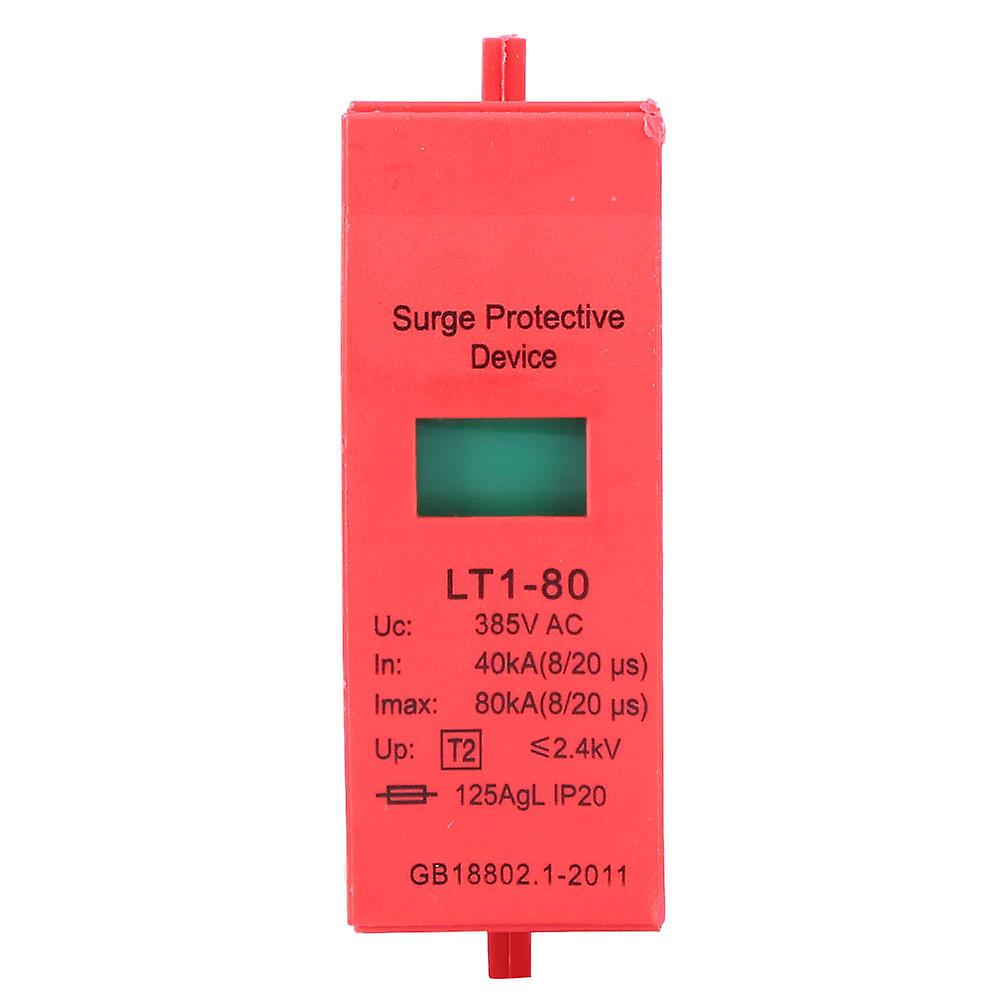 AC Protective Device, 1P 385VAC 20-40KA Quick Response Visual Window Flame Retardant Modular Photovoltaic Protection Device, for Home Protection 7J1JR