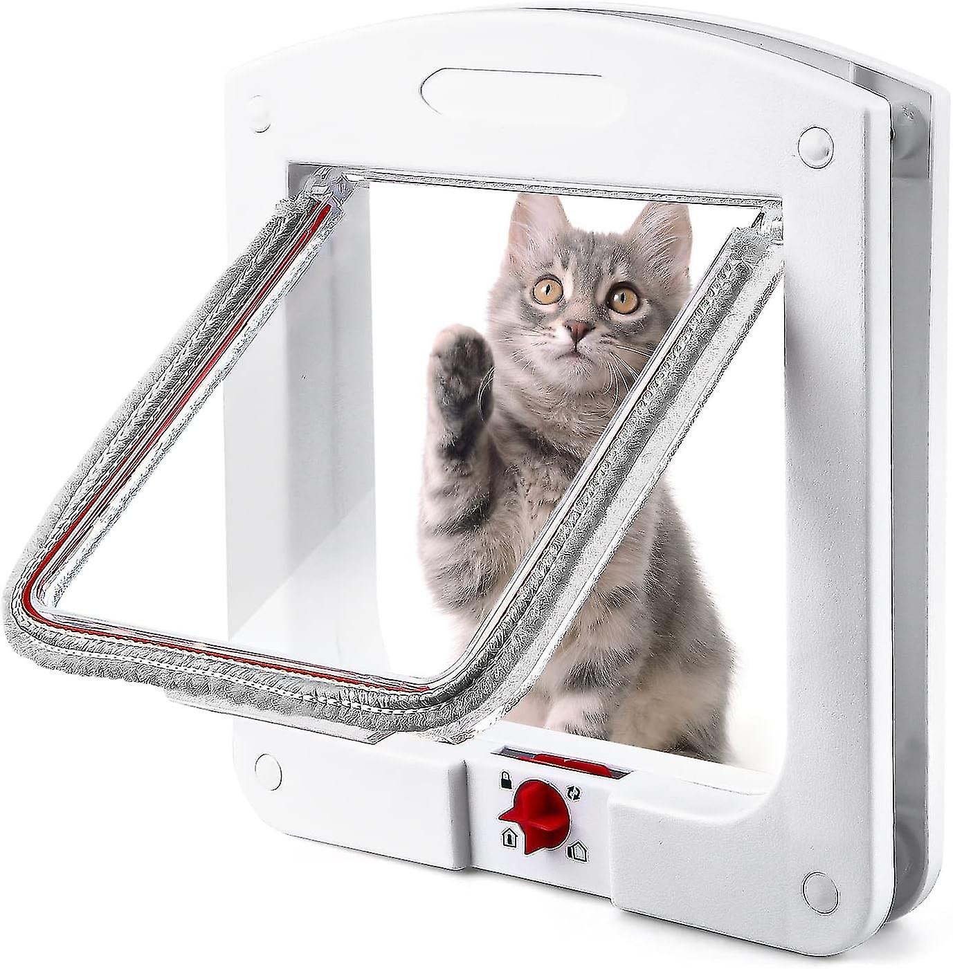 White Cat Door Open Access Door Pet Room Door Cat Hole Dogs Entry and Exit Cat Villa Cat Crate Door