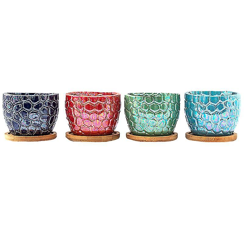 4pcs Ceramics Flowerpot
