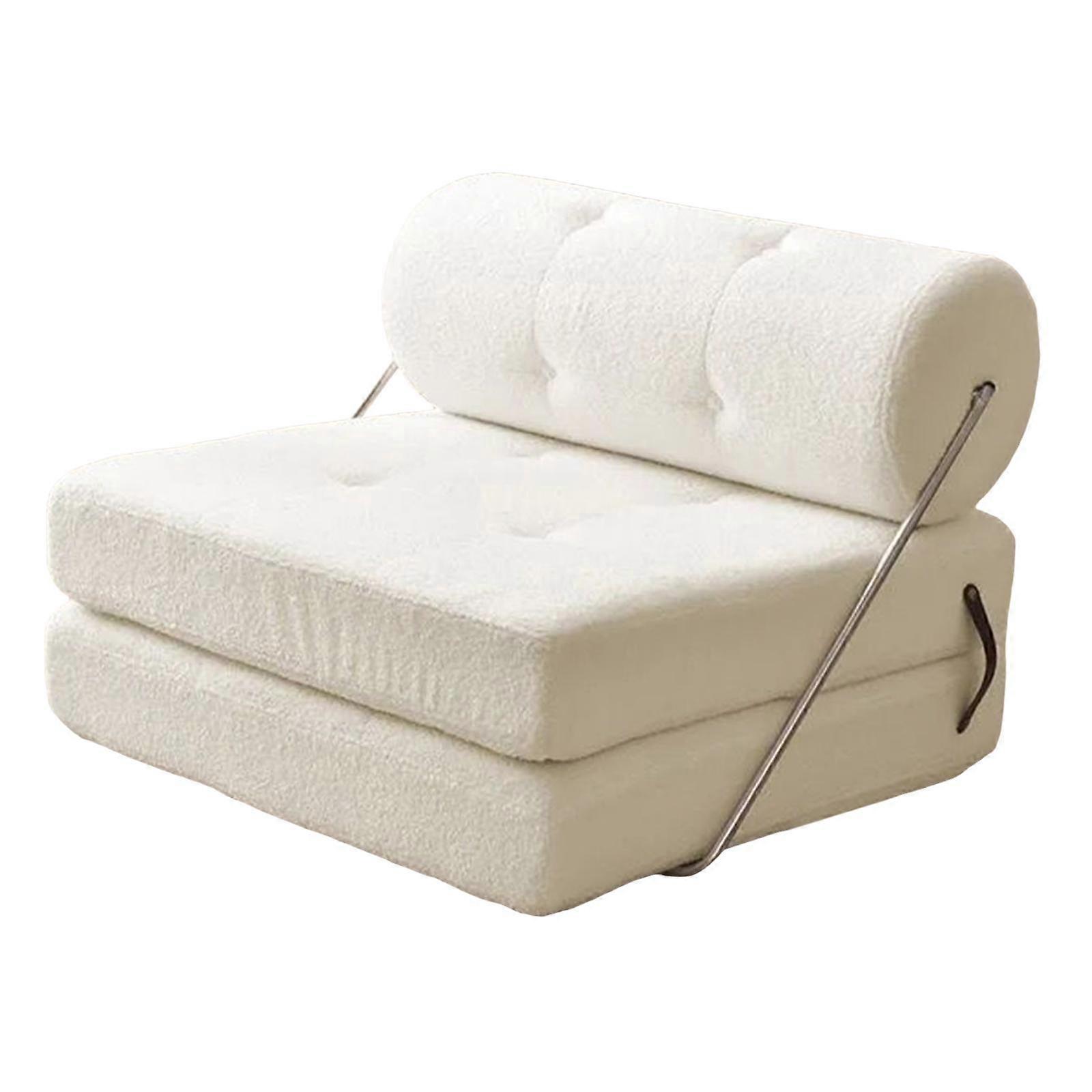 Fällbar bäddsoffa golv bäddsoffa för lägenhet sovrum vardagsrum möbler vit sammet