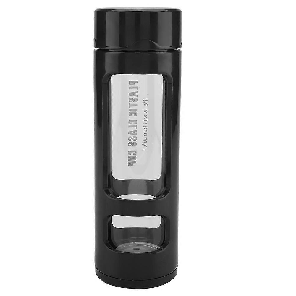 Tasse à thé à eau en verre thermo-isolée portable à la mode avec filtre (noir)