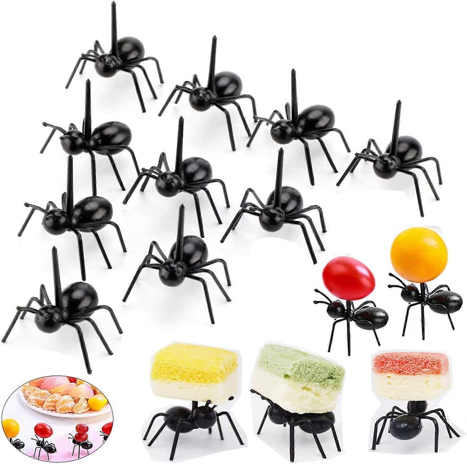 Ant Food Picks Reusable Fruit Dessert Fork(24pcs), Creative Food Fork Fruit Fork
