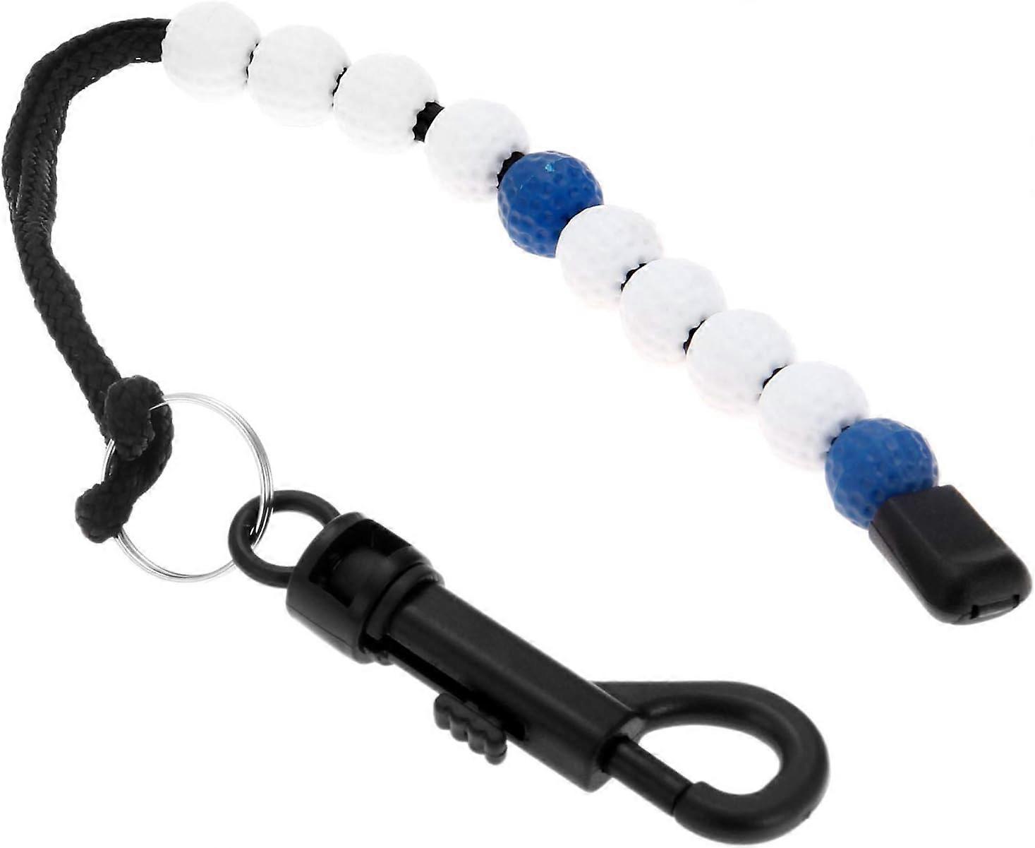 1 Piece Golf Beads Score Counter with Clip (Blue), Golf Stroke Score Count Keeper Putting Score Counter for Referee Caddy Golfer