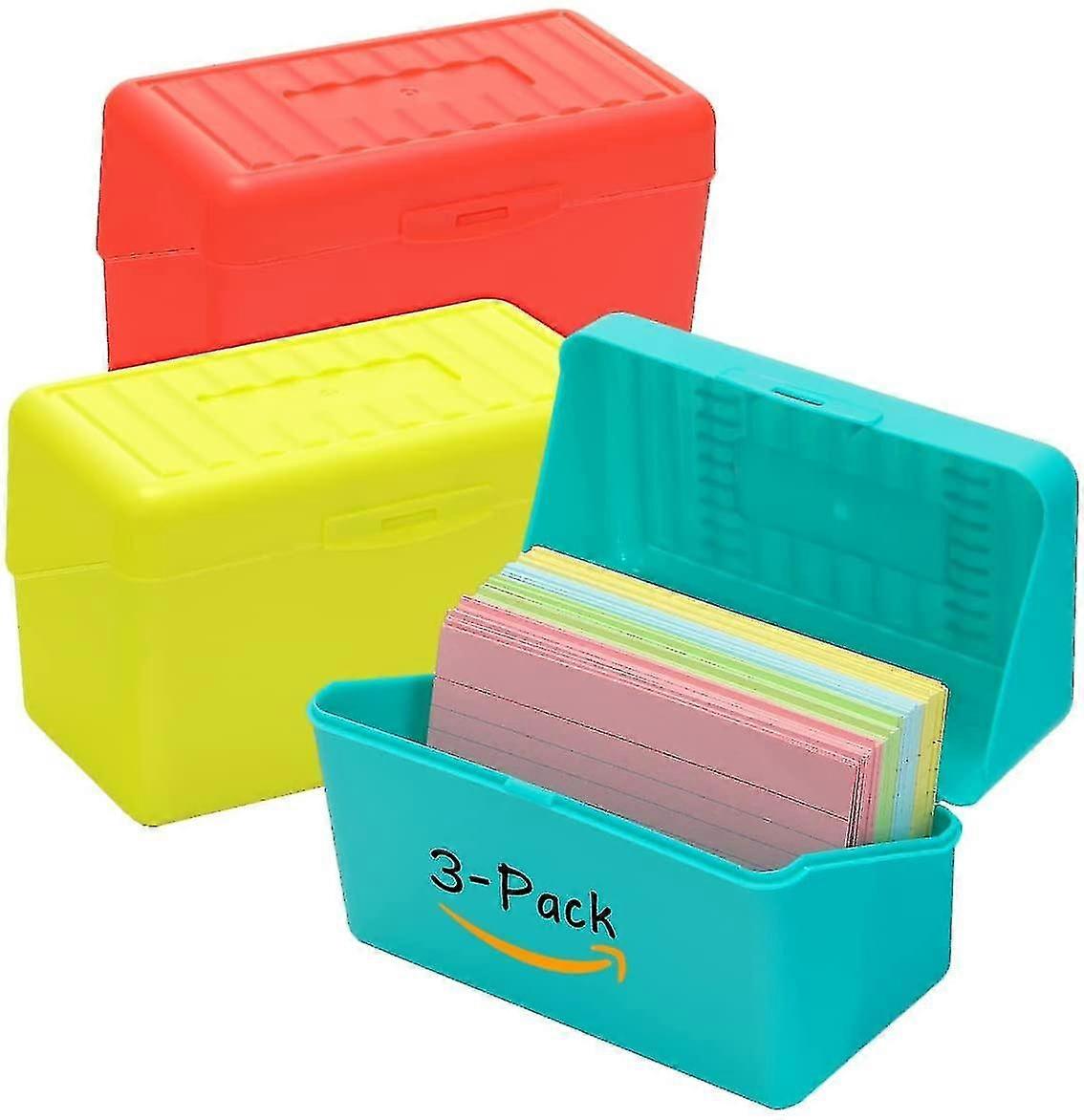 3pcs Plastic card box 3  5-inch PP minimalist recipe business card desktop storage box