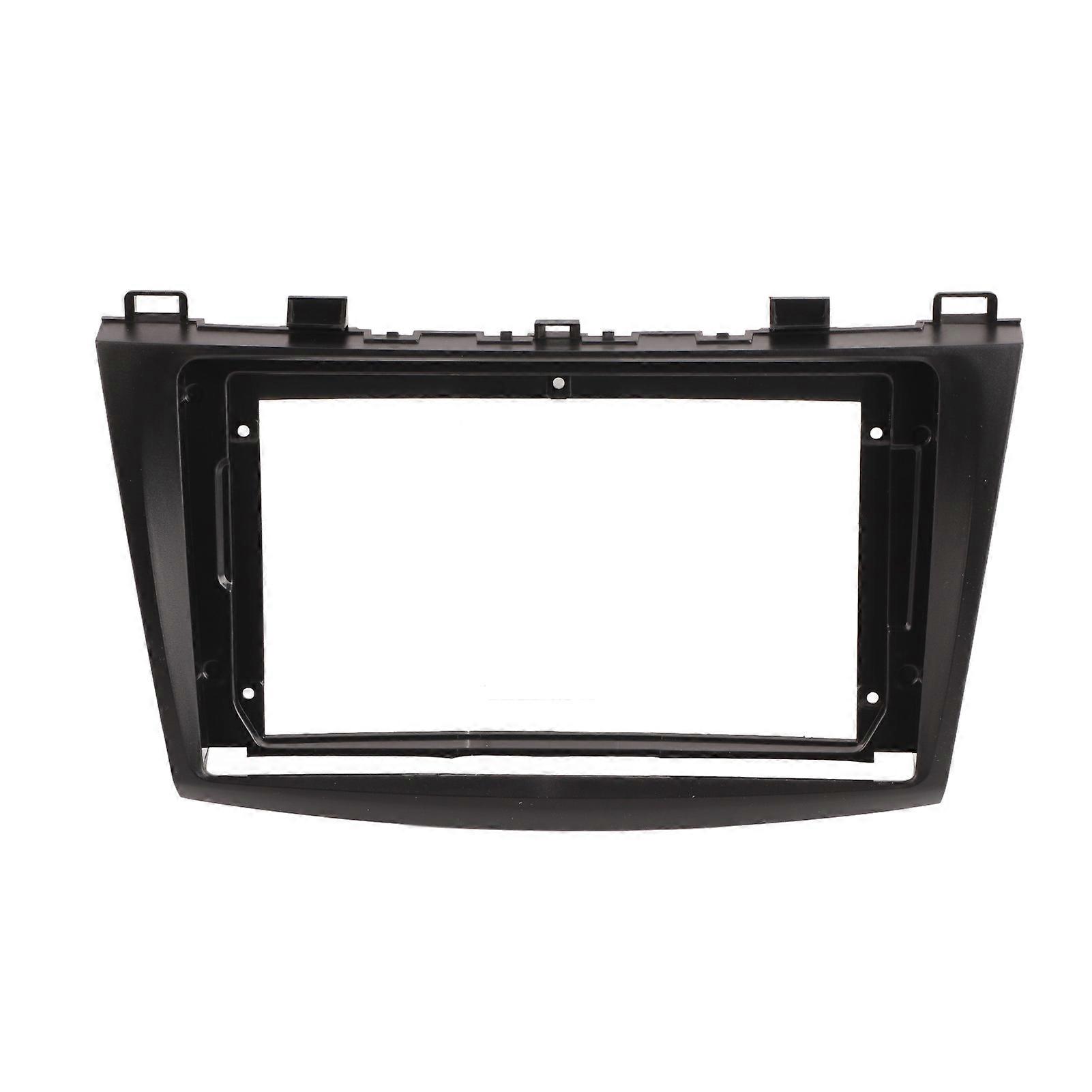 9in Car Navigation Panel Frame Black Stereo Dash Fascia Replacement for Mazda 3 20102013 E2U611