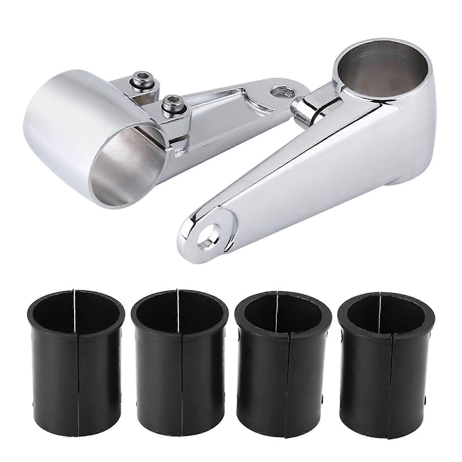 2pcs Chrome Motorcycle Headlight Side Mounting Front Fork Bracket for 35mm-41mm Fork Tube