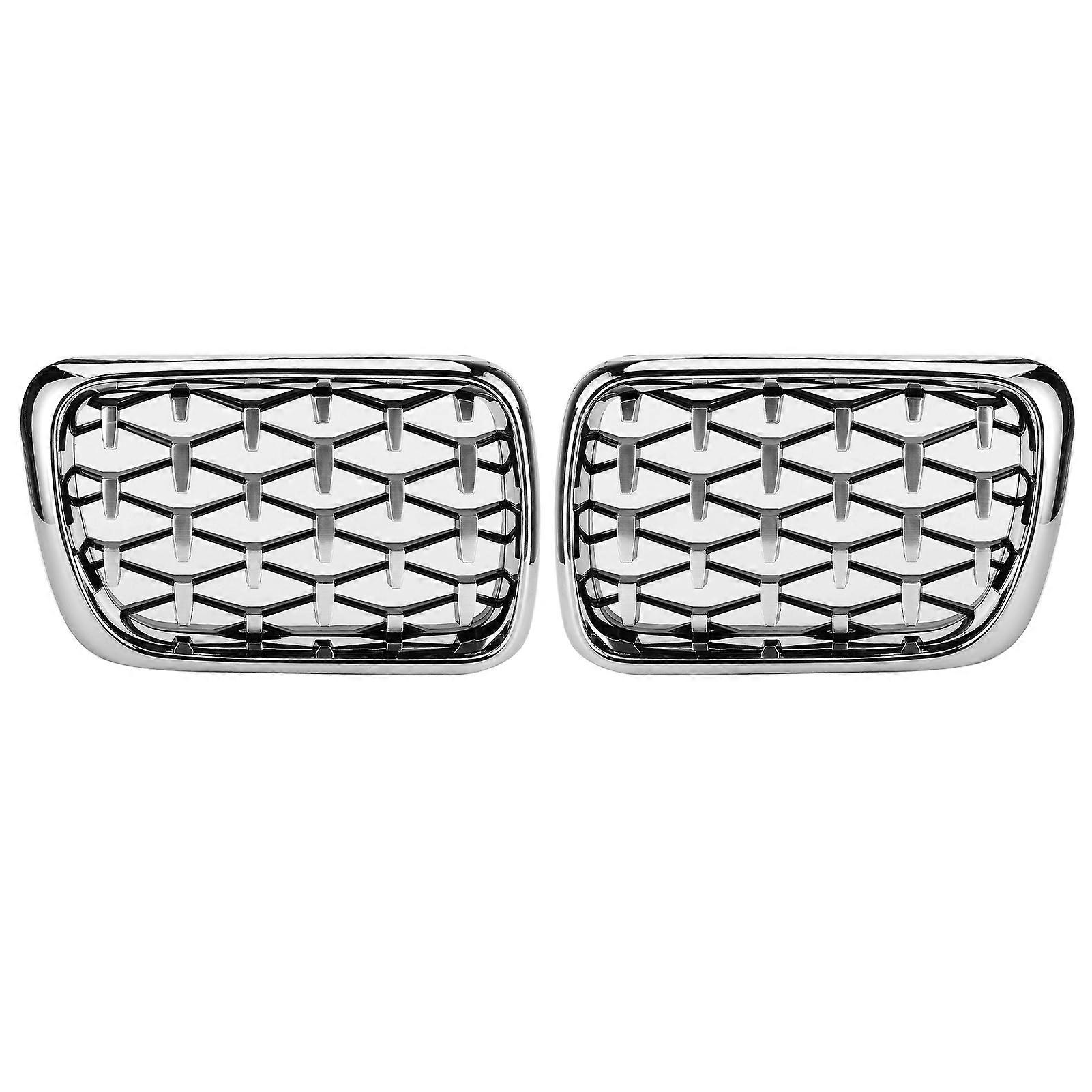 Coppia di griglie per paraurti anteriore, griglia a rene per cofano 51138195151 adatte per Serie 3 E36 M3 1997-1999 cromate