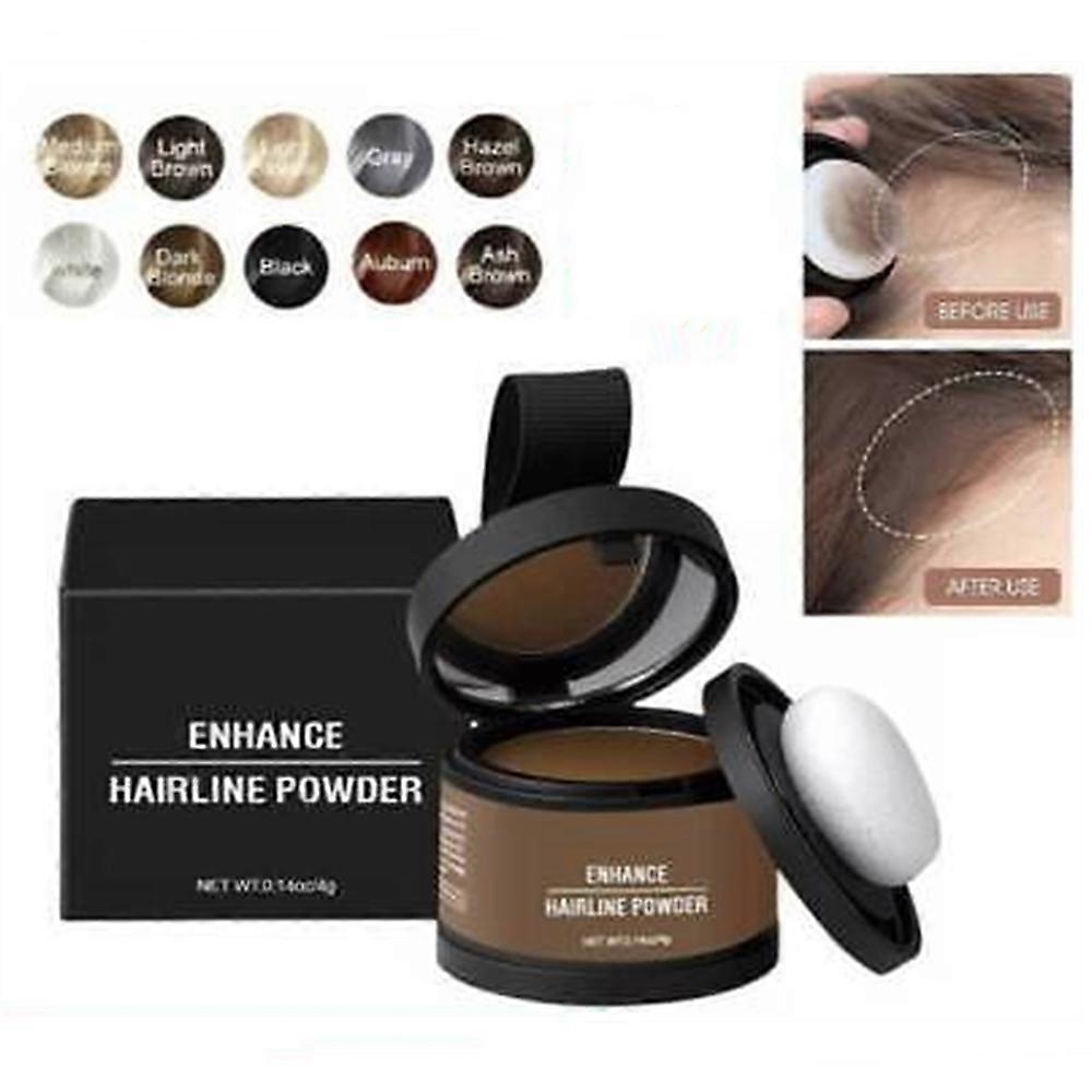 FeiKong Polvo de sombra para esculpir la línea del cabello, perfecto para ocultar frentes altas, esculpir patillas y contornear la línea del cabello