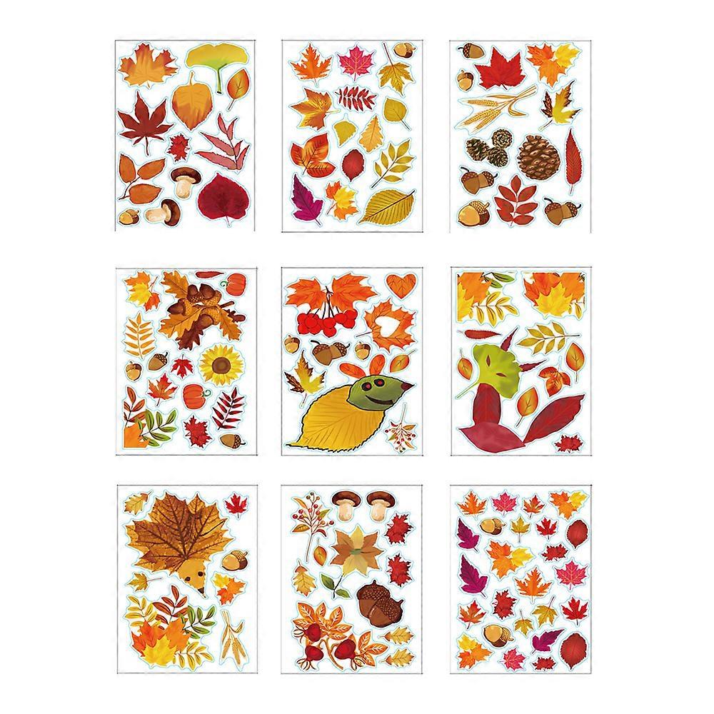 Autumn simulation maple leaf window stickers electrostatic window stickers