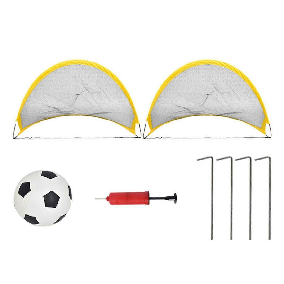Foldable Soccer Goal Toy 65cm Large Size Portable Soccer Net for Kids Outdoor Sports Toy with Socce