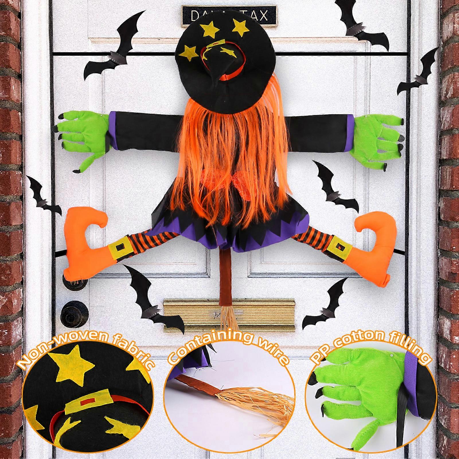 Halloween Hexe Dekoration Große Krachende Hexe in Baum Figur Realistische  Outdoor Flying Witch Dekor für Hof, image size:1601x1601