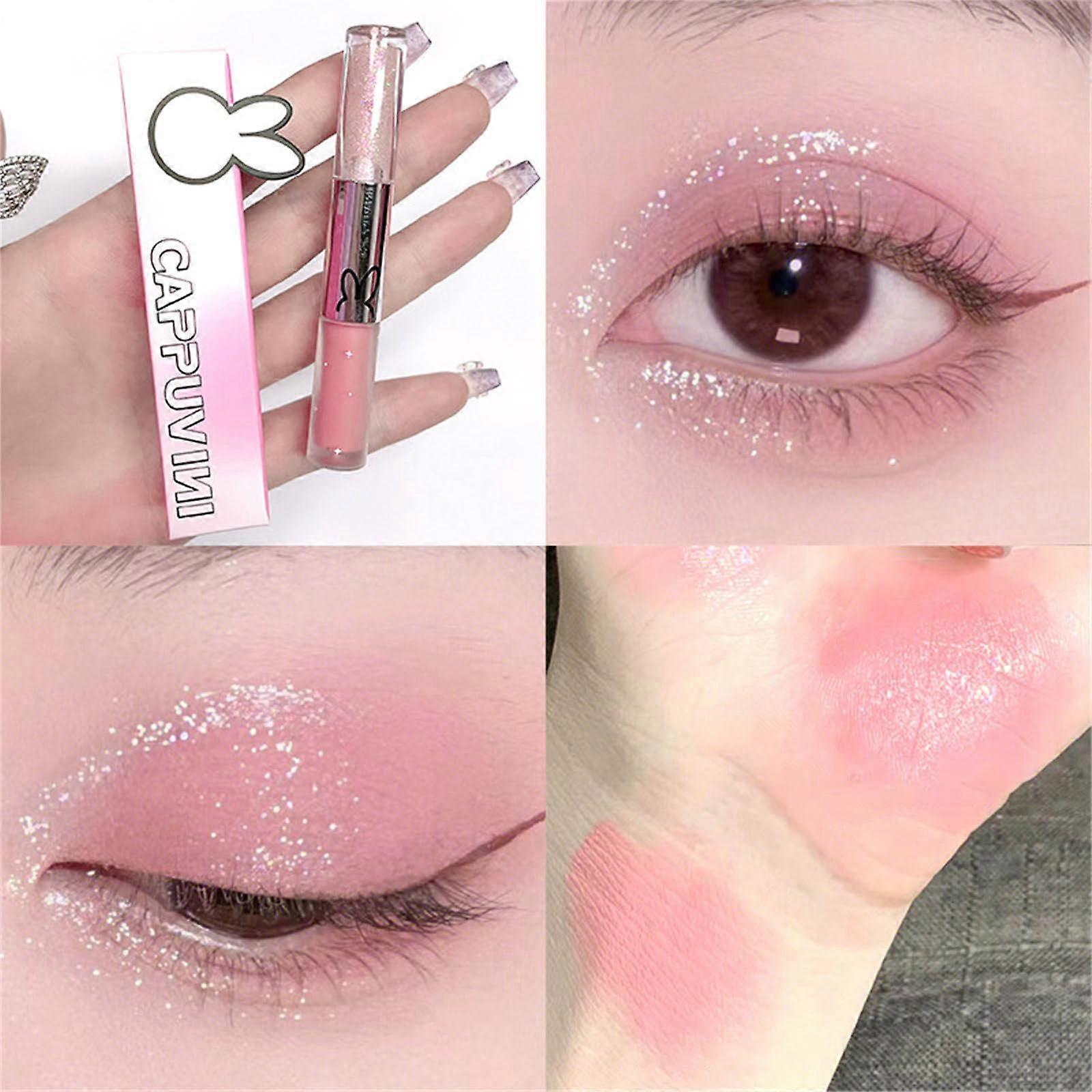 Liquid Glitter Matte Eyeshadow Set, Shiny Liquid Eyeliner And Matte Velvet Cream Eyeshadow 2 In 1, Long Lasting Shimmer Matte Eyeshadow 5ml