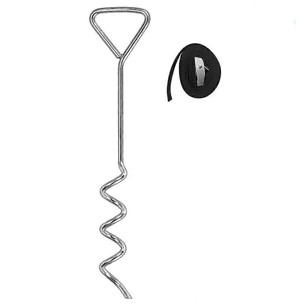 2024 Soil Anchor Set For Trampoline Floor Anchoring - Galvanized And Rustproof Earth Anchor For Trampolines, Garden, Swings, Campsite, Robute Straps