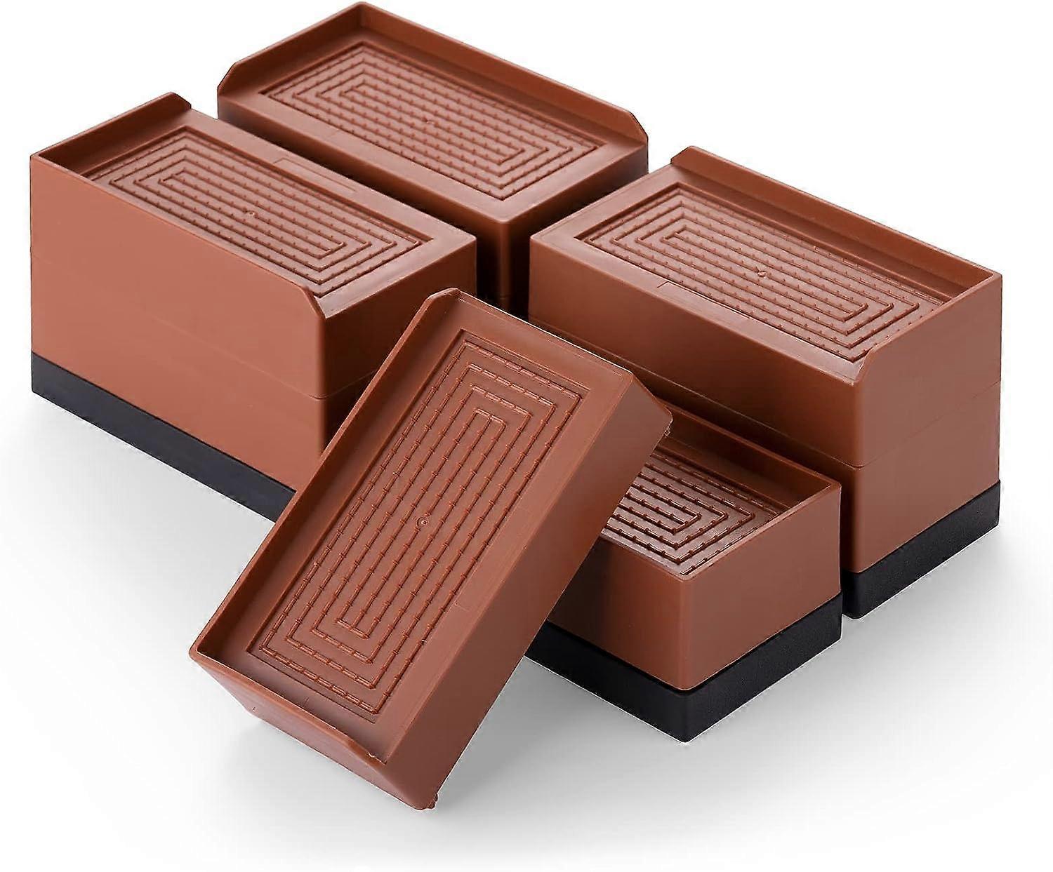 Adjustable Furniture Risers , Non-slip Bed Risers, Stackable Couch Risers(Bro FJE