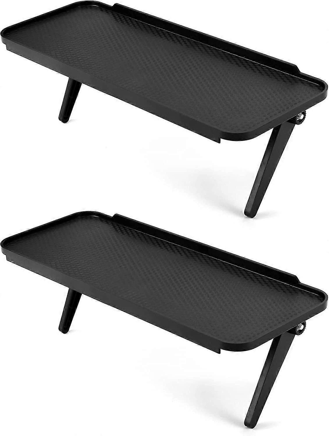 2 Pcs Tv Top Shelf , Screen Top Shelf , Plastic 120 X 310 Mm , To Hold Cable Boxes , Media Boxes , Game Consoles Black