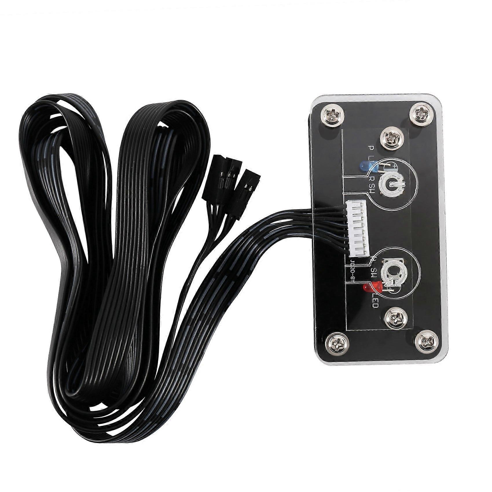 Computador desktop Switch externo Power Switch botão de alimentação + Reiniciar botão PC Case Power Supply Butt
