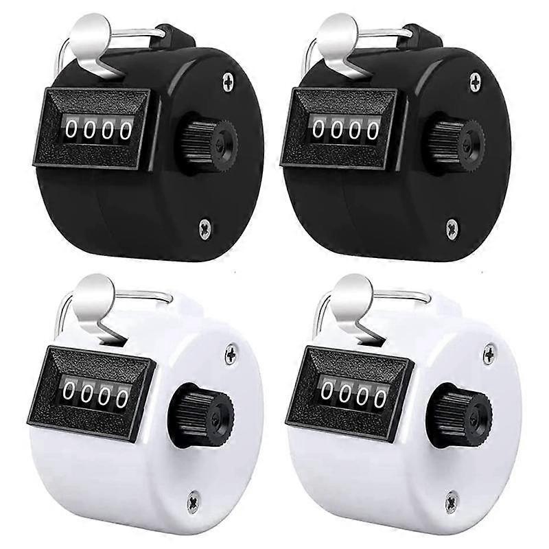 Pack of 4 Counter Clicker 4-Digit Number Count,Handheld Mechanical Counters Clickers Pitch Counter