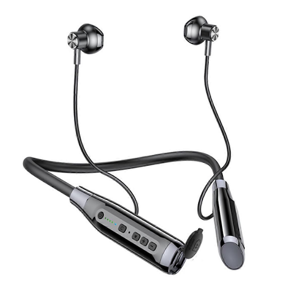 A12 Neck-Mounted Bluetooth 5.0 Headset Long Standby Wireless Pluggable Graphics Headset Semi-In-Ear