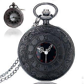 Dual Display Clamshell Rome Retro Hollow Imitation Mechanical Unisex Men Women Pocket Watch Quartz Steampunk Vintage Pendant