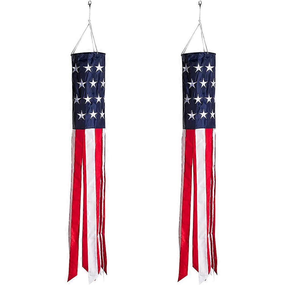 新しいアメリカの国旗の靴下(2個セット)屋外ハンギングパティオ屋外